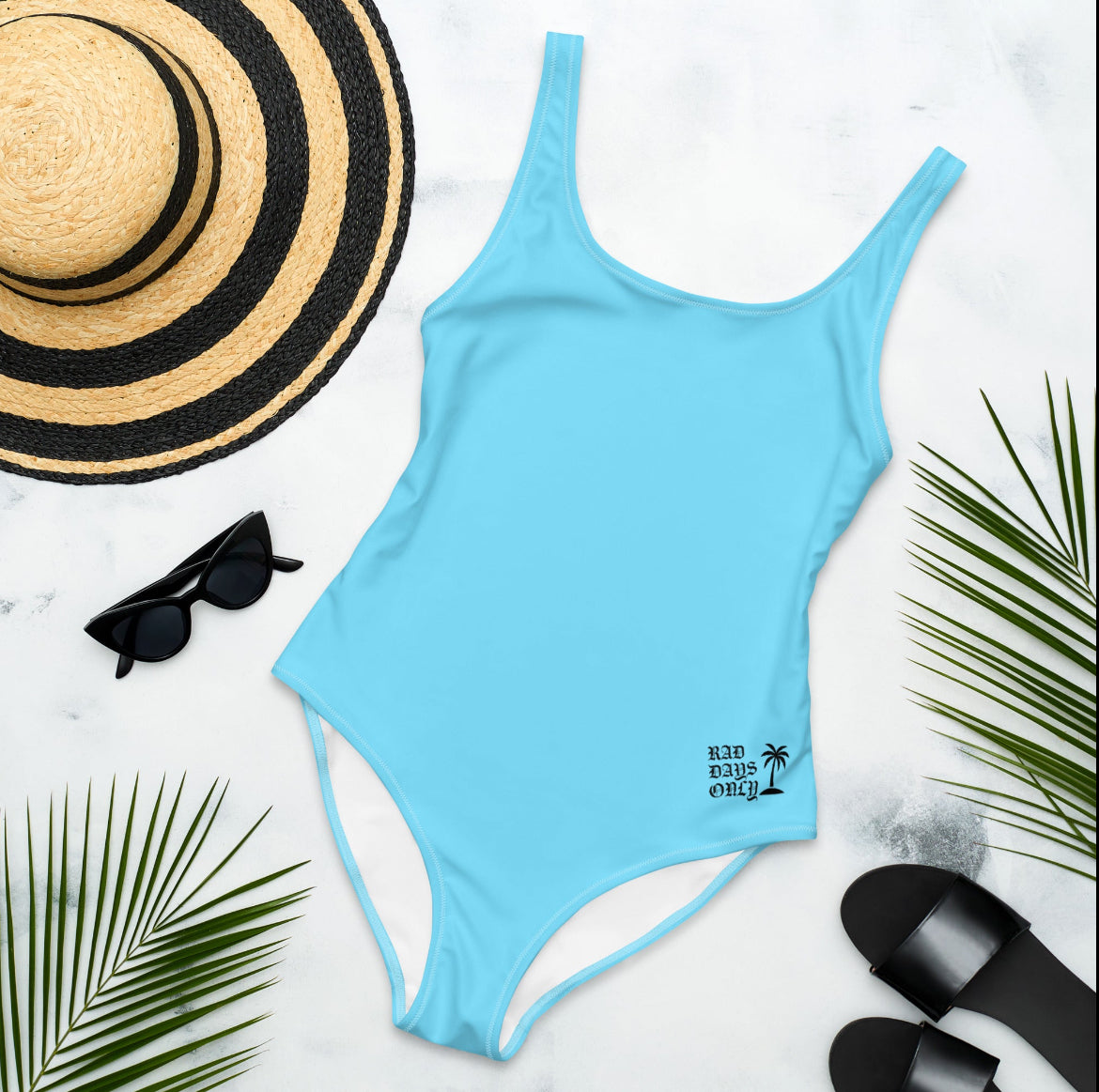 Caribbean Sea Blue Rad Days Only One-Piece Swimsuit
